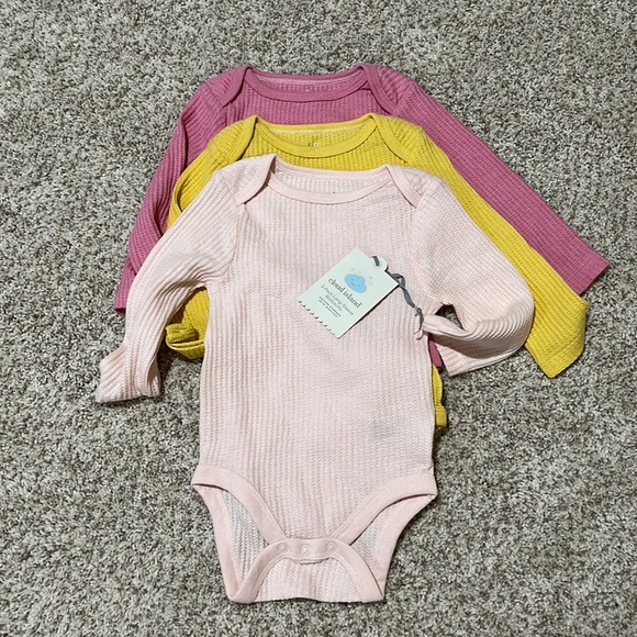 Cloud Island Waffle Onesies (3-pack, new with tags) - Picture 1 of 1